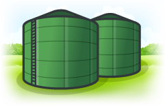 Illustration of the AD Plant tanks at Shropshires