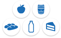 Illustration of types of non-animal by-product food processed at Shropshires